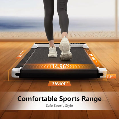 Walking Pad with Handle Bar, Incline Treadmill for Home Office, 2.5 HP Quiet, 3-In-1 Foldable Treadmill with Extra Wide Running Belt, Remote Control, LED Display
